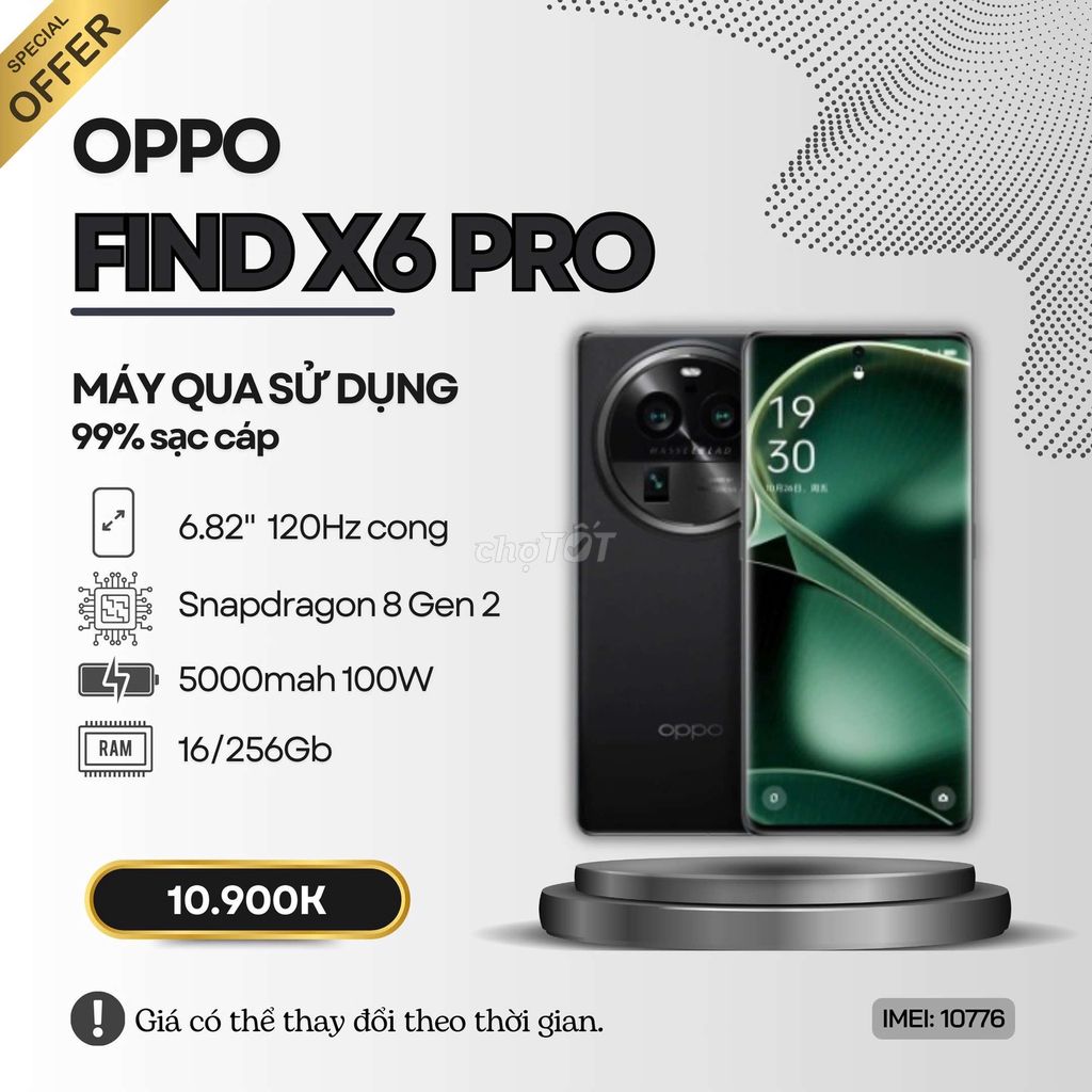 ⭐OPPO FIND X6 PRO 256GB ĐEN+XANH+NÂU