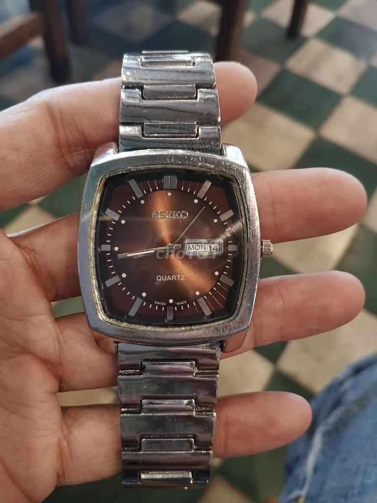 Đồng hồ Seiko Nam Thép đúc Nâu Quartz. Mua bán Đồng hồ tại Quận Liên Chiểu Đà Nẵng được đăng bởi Cu hình 1