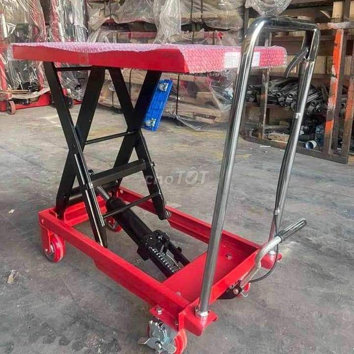 Xe nâng mặt bàn 3 tạ 300kg nâng 900mm xả hết kho