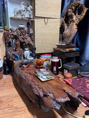 bàn trà bệt gỗ nguyên khối