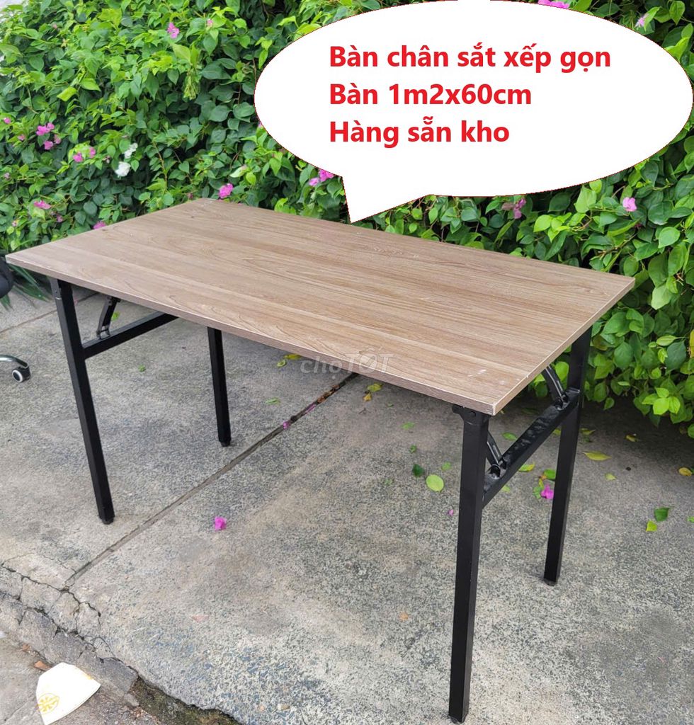 Bàn xếp gọn Gỗ MDF 1m2x60cm,bàn làm việc gấp gọn. Mua bán Đồ dùng văn phòng tại Quận Bình Thạnh Tp Hồ Chí Minh được đăng bởi Kho Nội thất Cũ Mới Phú Nhàn hình 1