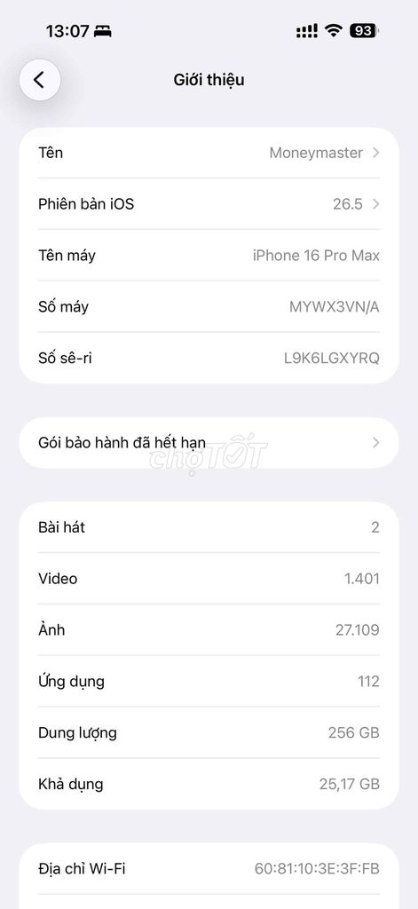 Apple iPhone 16 Pro Max 256GB Like new 99%. Mua bán Điện thoại tại Huyện Tiên Du Bắc Ninh được đăng bởi nguyễn duy hình 1