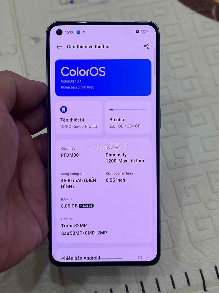 Oppo Reno7Pro, bản 8/256. Mua bán Điện thoại tại Quận Hoàng Mai Hà Nội được đăng bởi Nguyennoi hình 1