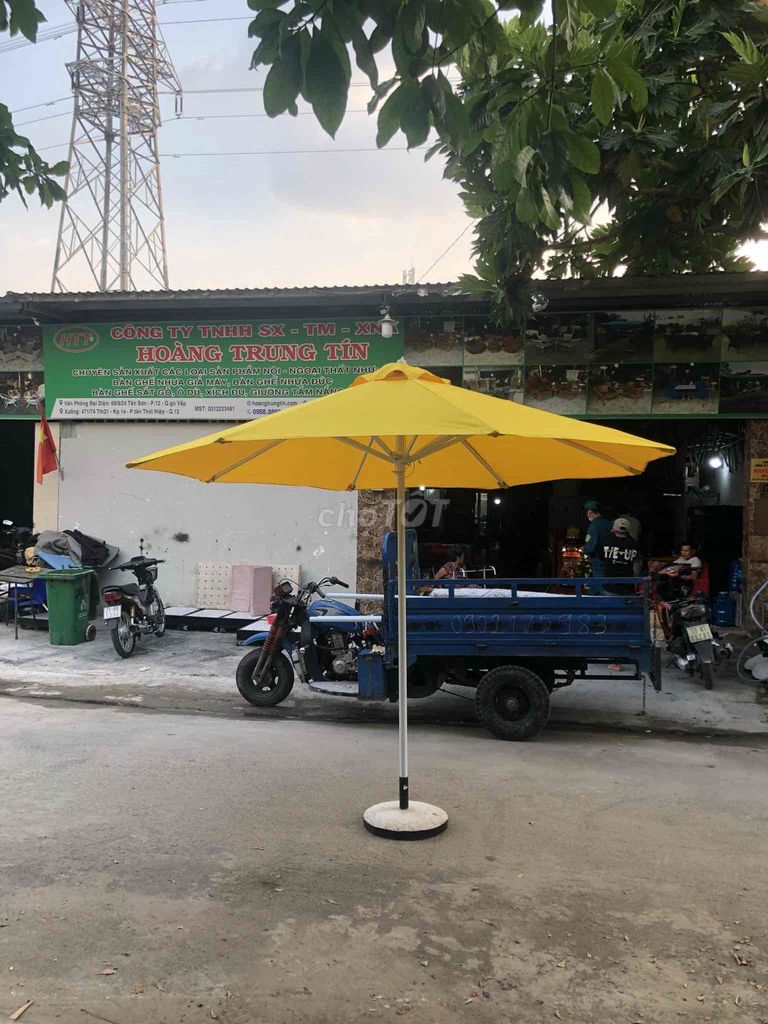 ô dù tròn 3m cafe trang trí ngoài trời giá rẻ