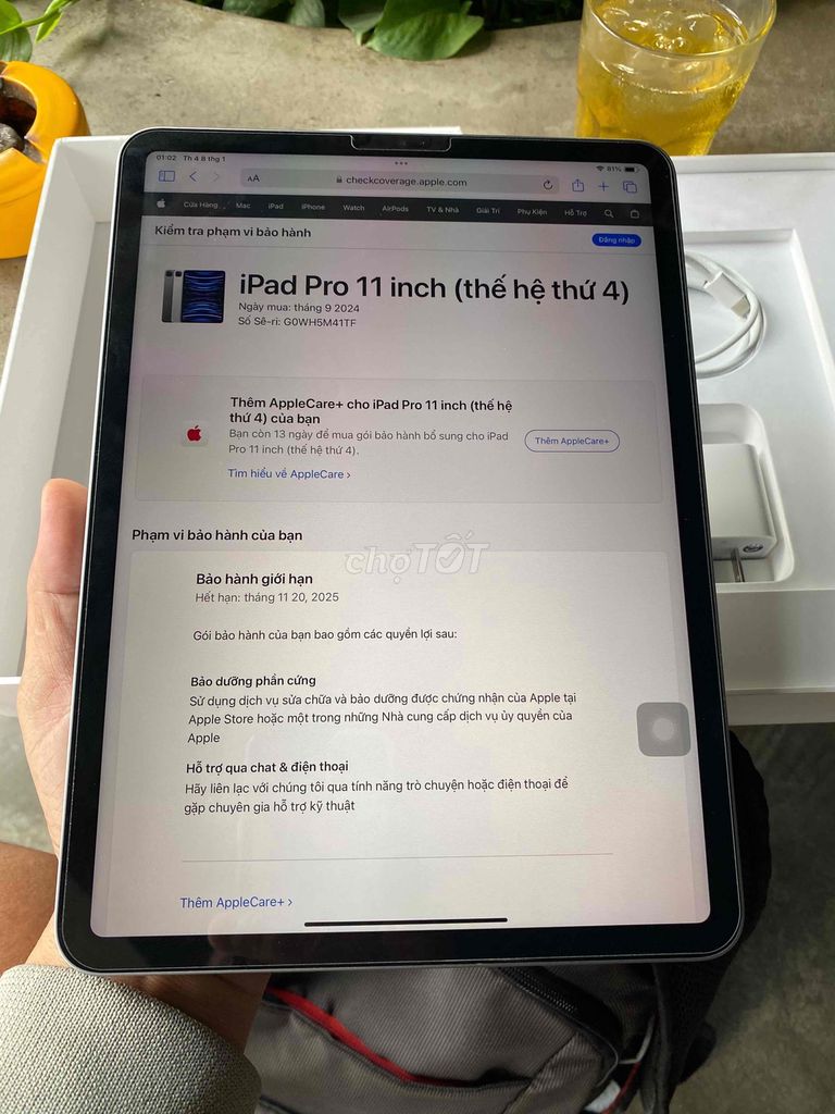 iPad Pro M2 Fulbox bh:20/11/2025 pin 100%