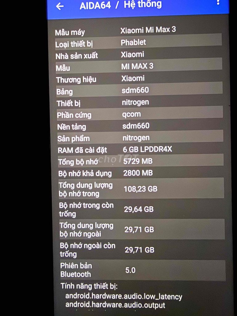 Xiaomi Mi Max 3 6GB/128GB. Mua bán Điện thoại tại Quận Bắc Từ Liêm Hà Nội được đăng bởi không biết  hình 1
