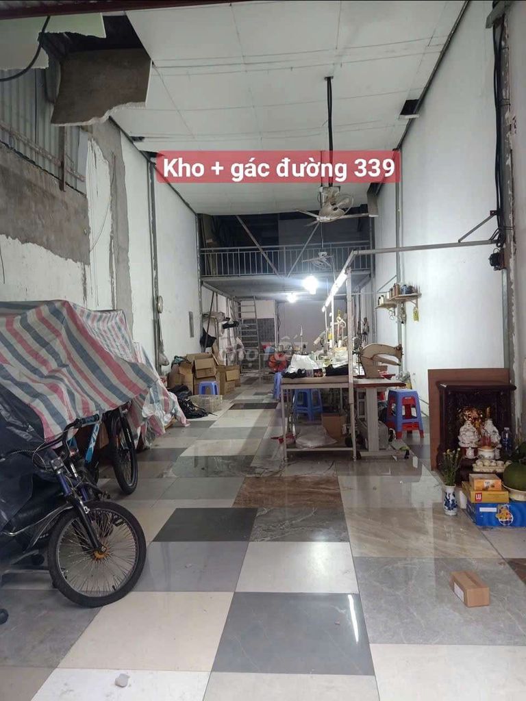 💎 (7tr) Cho thuê Kho + gác lửng đường 339, xe tải | điện nước sẵn