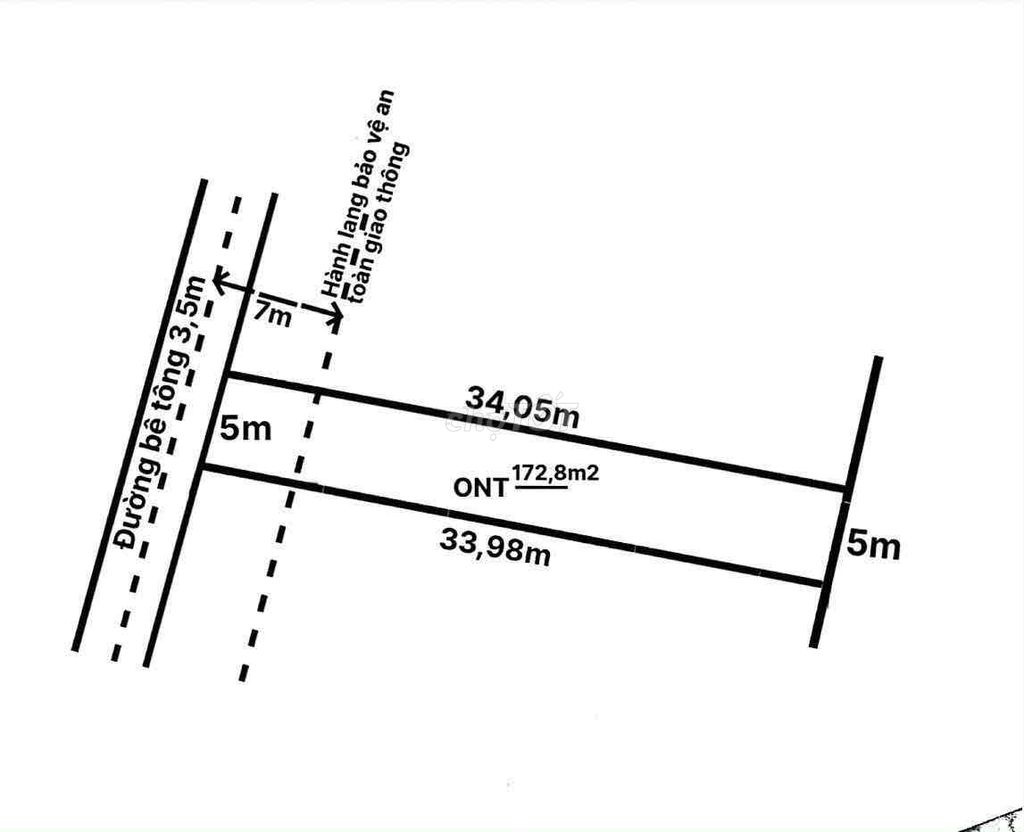 Đan oto Đức Tân, diện tích 5x34m (170m2)