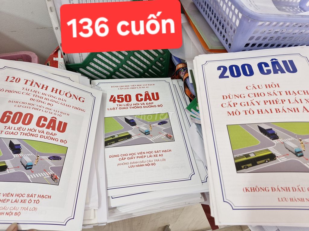 Thanh lý tài liệu lý thuyết lái xe A1,B1,B2 giá rẻ