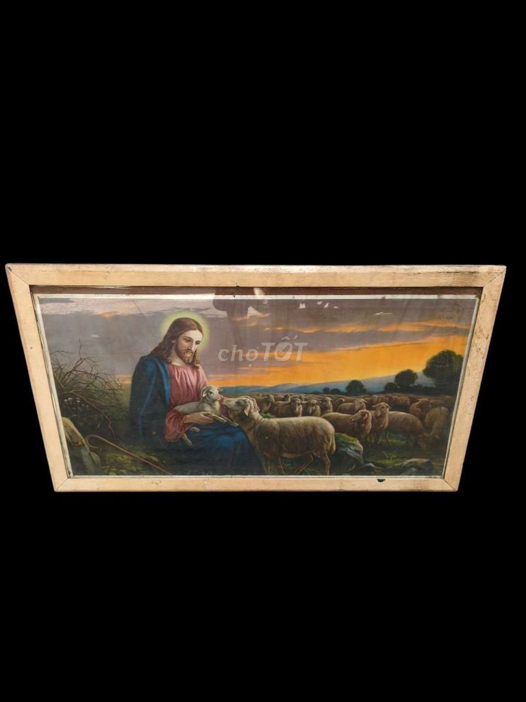 Tranh Công Giáo 60cm x 110cm Xưa. Mua bán Đồ sưu tầm, đồ cổ tại Quận 11 Tp Hồ Chí Minh được đăng bởi Tú hình 1