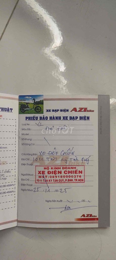 Xe đạp điện AZIbike V1 Plus Đỏ. Mua bán Xe điện tại Huyện Hóc Môn Tp Hồ Chí Minh được đăng bởi Ngọc hình 6