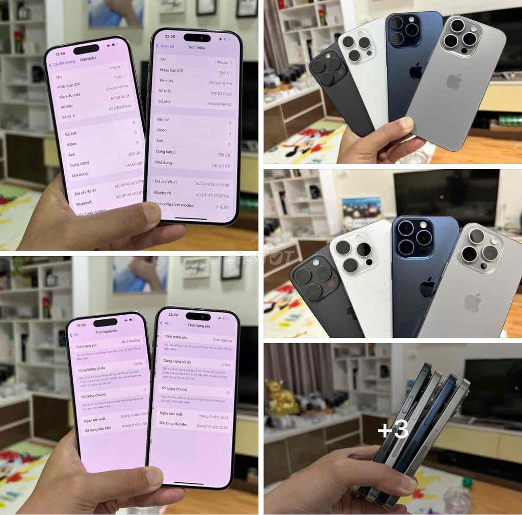 iPhone 15 Pro 256GB Titan FULLBOX APPLE 02/205 New. Mua bán Điện thoại tại Quận Thanh Xuân Hà Nội được đăng bởi Nguyễn Huy Dũng hình 1