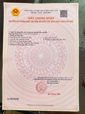 9 X 15 Đất BÌNH GIÃ - TP.HCM