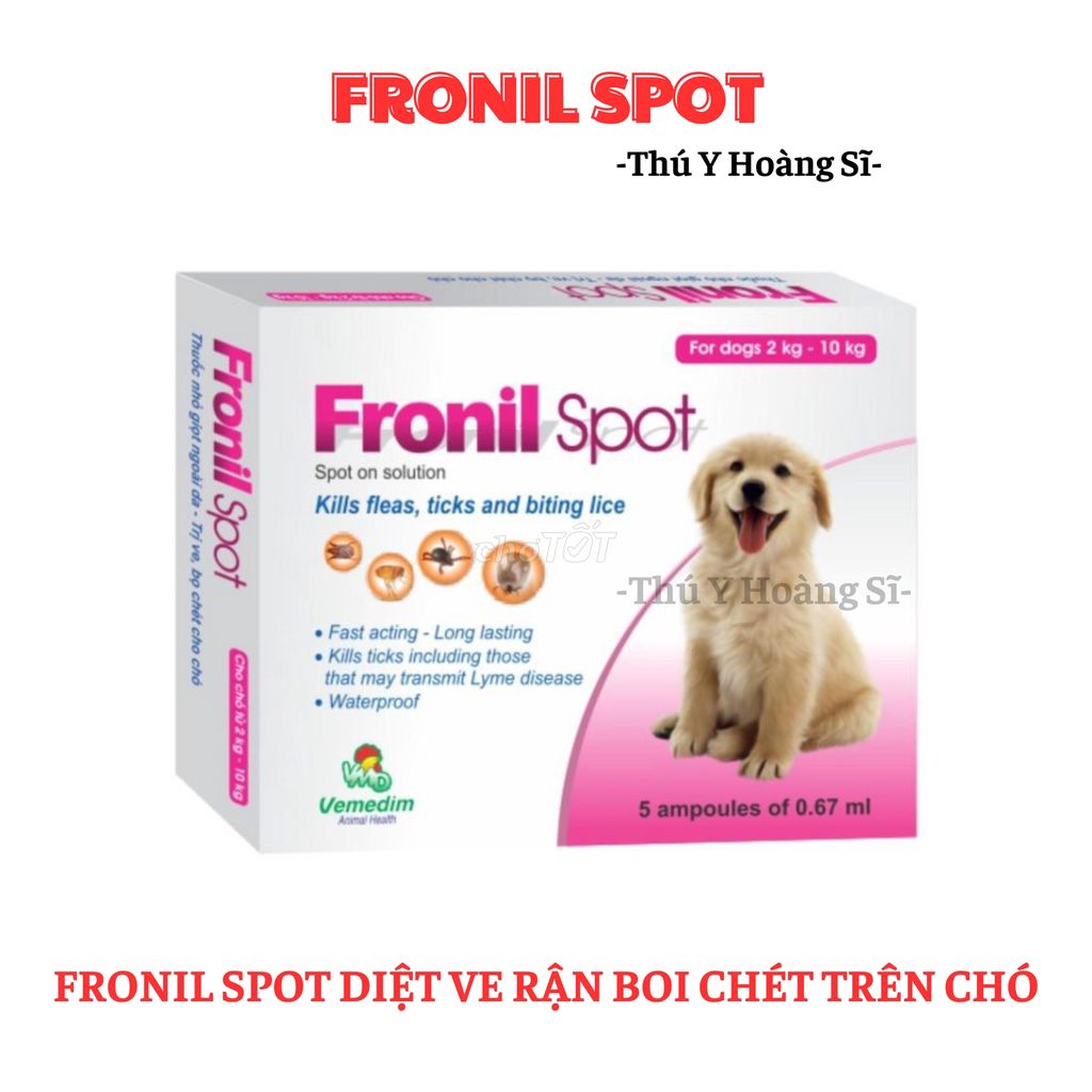 Fronil spot diệt ve rận boi chét trên thú cưng