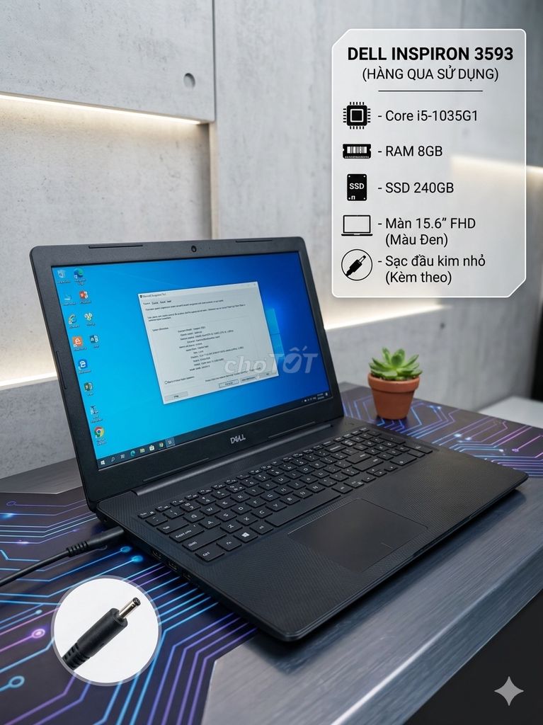 Dell Inspiron 3593 i5-1035G1 15.6 inch 8GB/240GB. Mua bán Laptop tại Quận 11 Tp Hồ Chí Minh được đăng bởi linh kiện máy tính vương hình 1