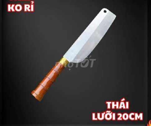 Dao thép không rỉ, cán gỗ sơn dầu