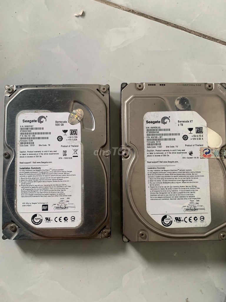 HDD 2T và 500Gb