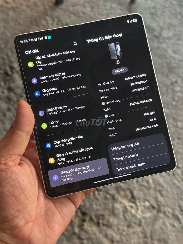 Samsung Galaxy Z Fold3 5G 512GB . Mua bán Điện thoại tại Quận 6 Tp Hồ Chí Minh được đăng bởi Huỳnh Dương Khánh Duy hình 1