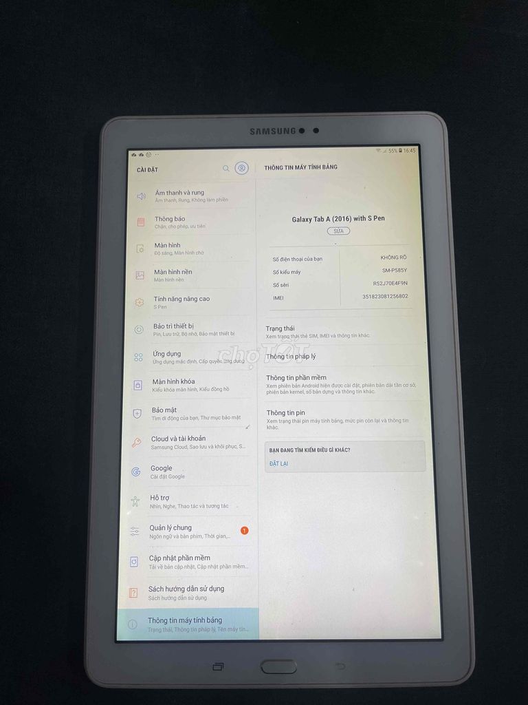 Samsung Galaxy Tab A 10 inch Trắng. Mua bán Máy tính bảng tại Quận 8 Tp Hồ Chí Minh được đăng bởi ngothanhdieungo hình 1
