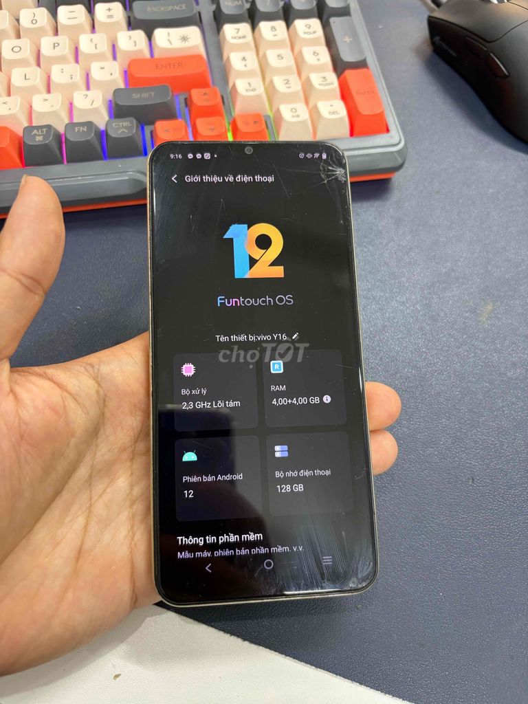 Vivo Y16 128GB Vàng. Mua bán Điện thoại tại Quận Hoàng Mai Hà Nội được đăng bởi Mr Đạt Vinfast hình 1