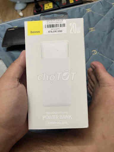 Sạc dự phòng Baseus Trắng 20W. Mua bán Phụ kiện (Màn hình, Chuột...) tại Thành phố Qui Nhơn Bình Định được đăng bởi Văn Vũ hình 1