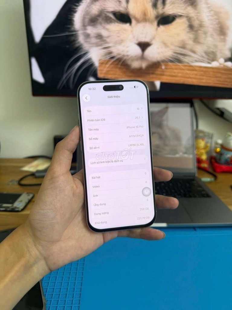 Apple iPhone 16 Pro 256GB Trắng. Mua bán Điện thoại tại Quận Hà Đông Hà Nội được đăng bởi Tiến Dũng hình 1