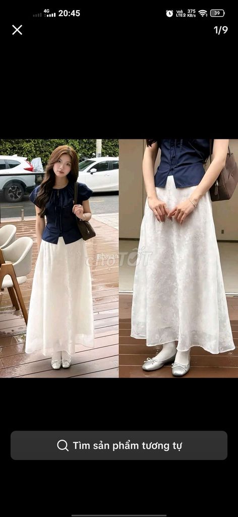 Chân váy midi Nữ Vải Trắng Size S. Mua bán Quần áo tại Quận Hai Bà Trưng Hà Nội được đăng bởi Nguyễn Linh hình 1