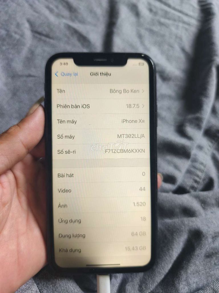 Apple iPhone XR 64GB Đen Cũ Hư Cam Sau. Mua bán Điện thoại tại Quận 12 Tp Hồ Chí Minh được đăng bởi nnh hình 1