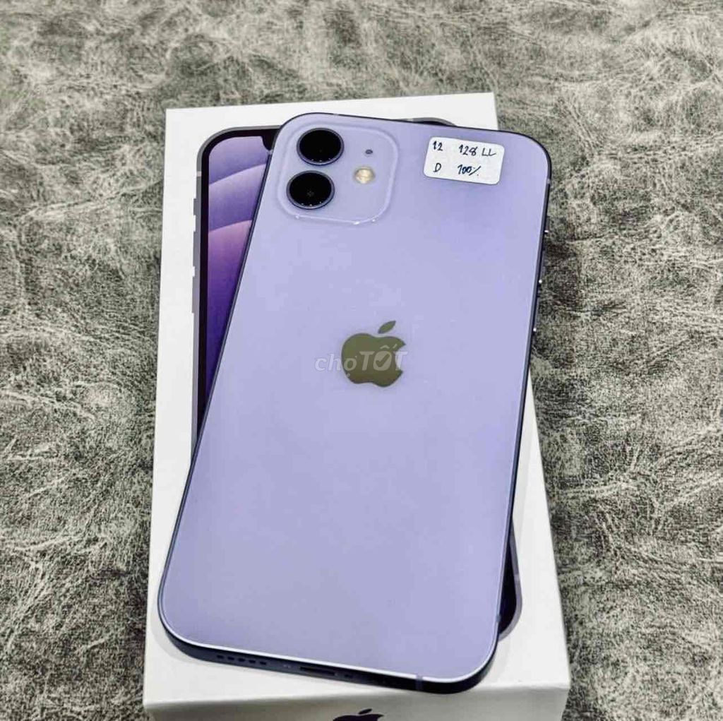 iPhone 12 128GB Tím FULLBOX BH APPLE 03/2023. Mua bán Điện thoại tại Quận 10 Tp Hồ Chí Minh được đăng bởi iStockHCM hình 1