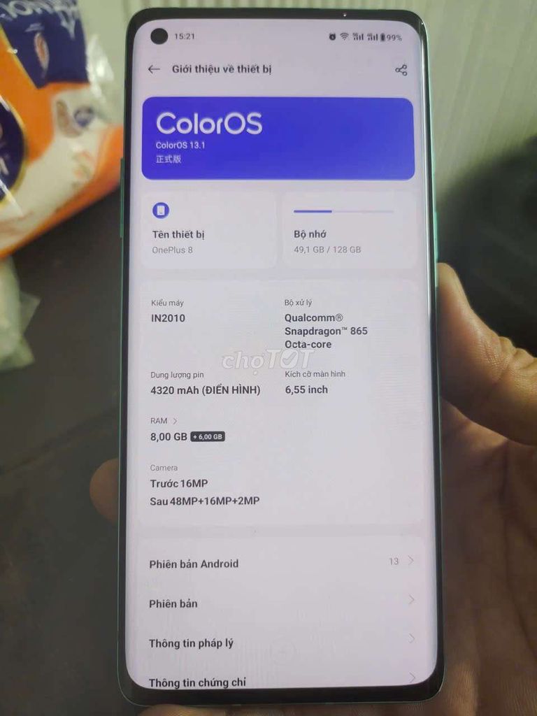 OnePlus 8 128GB giao lưu. Mua bán Điện thoại tại Quận Ba Đình Hà Nội được đăng bởi đình bắc hình 1