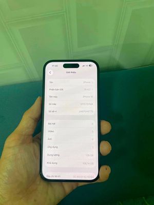 Apple iPhone 16 128GB Đen 93%