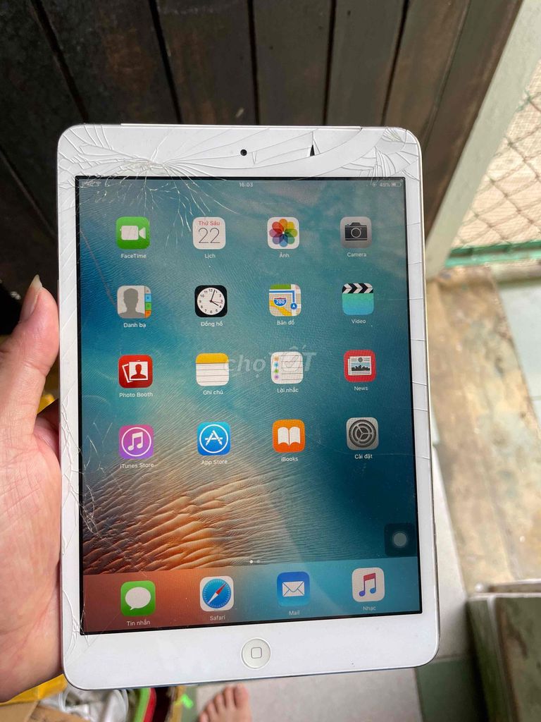 ipad mini 1 nứt kính cảm ứng ok. Mua bán Máy tính bảng tại Quận Sơn Trà Đà Nẵng được đăng bởi Bosco Wong hình 1