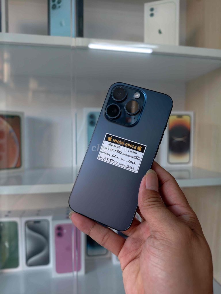 iPhone 15 Pro 256GB Xanh QT LL/A ZIN FULL DEP 98%. Mua bán Điện thoại tại Thành phố Cà Mau Cà Mau được đăng bởi NHAN APPLE hình 1