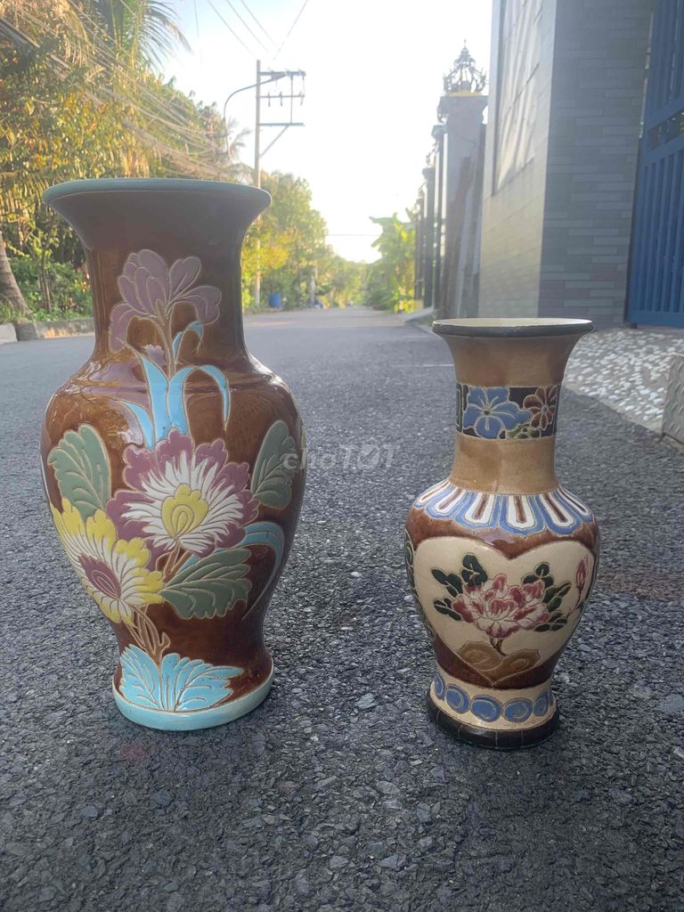 Bình hoa gốm sứ nhiều màu cao 40cm. Mua bán Cây cảnh, đồ trang trí tại Thành phố Thuận An Bình Dương được đăng bởi văn linh hình 1