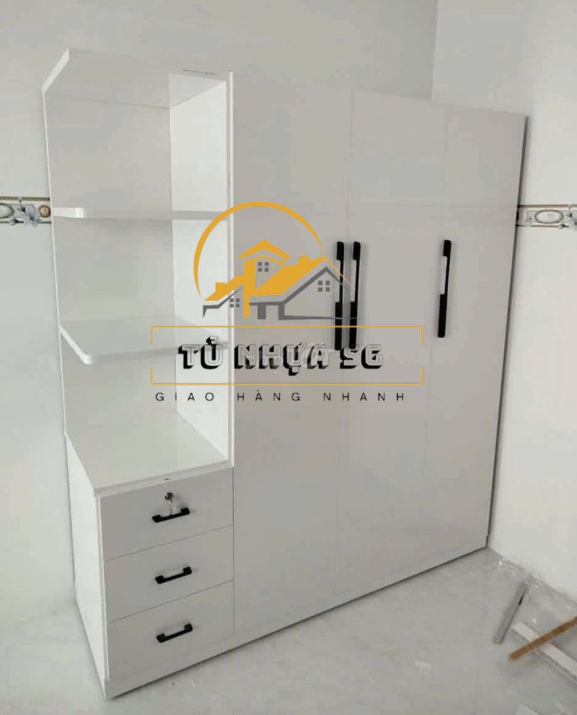 Tủ quần áo Nhựa Trắng Mới+Tủ quần áo=. Mua bán Tủ, kệ gia đình tại Quận Gò Vấp Tp Hồ Chí Minh được đăng bởi Nội thất giá xưởng hình 1