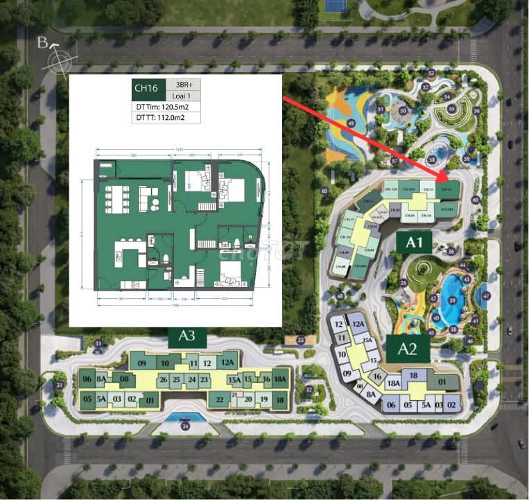 Апартаменты Lumiere Evergreen Smart City, 112м²