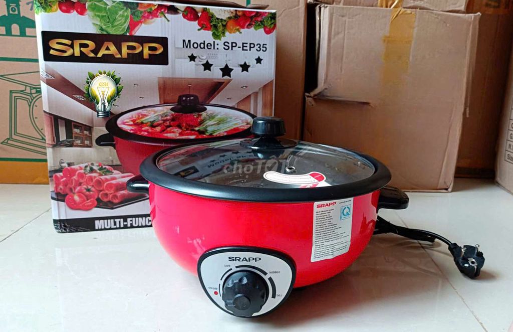 Nồi lẩu điện SRAPP SP-EP35. Mua bán Bếp, lò, đồ điện nhà bếp tại Thành phố Rạch Giá Kiên Giang được đăng bởi Nhã Đan hình 1