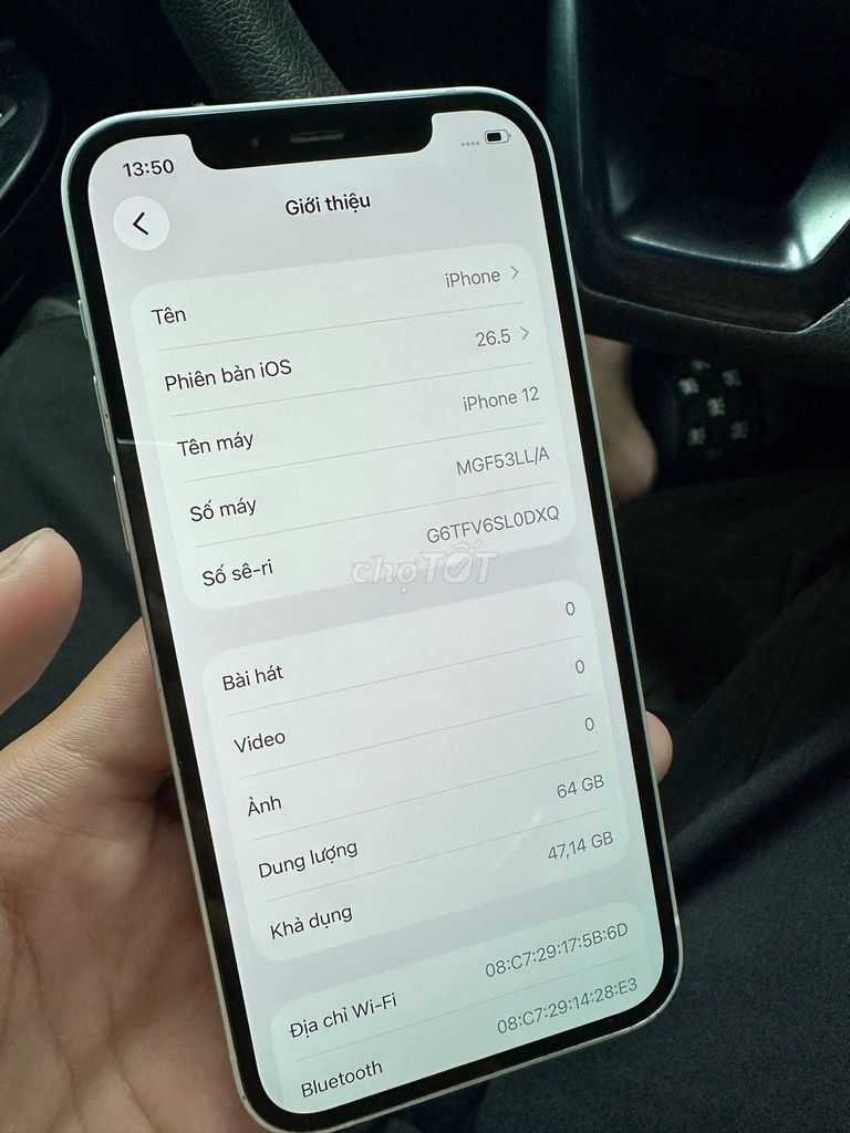 Apple iPhone 12 64GB Trắng Đã sử dụng. Mua bán Điện thoại tại Thành phố Thuận An Bình Dương được đăng bởi Hà Ân hình 1