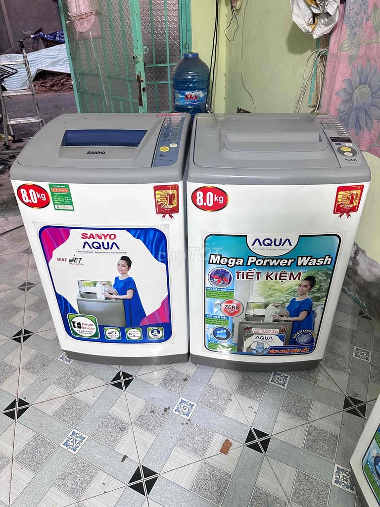 Máy giặt Aqua 8kg cửa trên đã dùng. Mua bán Máy giặt tại Huyện Tam Nông Đồng Tháp được đăng bởi điện lạnh TÝ hình 1