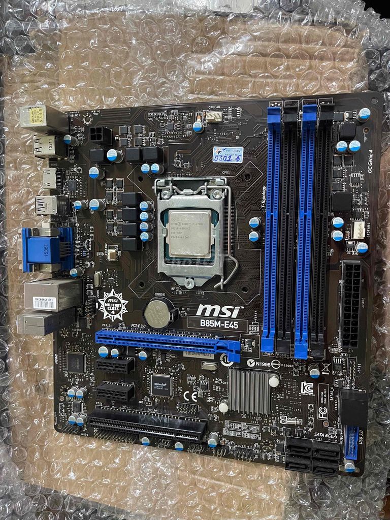Bo mạch chủ MSI B85M-E45 Đen. Mua bán Linh kiện (RAM, Card...) tại Quận Hai Bà Trưng Hà Nội được đăng bởi Quang Hiếu hình 1