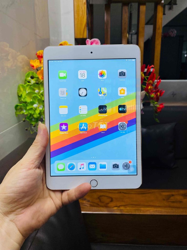 iPad Mini 3 Wifi + 4G, sạch icloud, còn vân, full. Mua bán Máy tính bảng tại Quận Tân Bình Tp Hồ Chí Minh được đăng bởi ANH ĐỨC Store hình 1