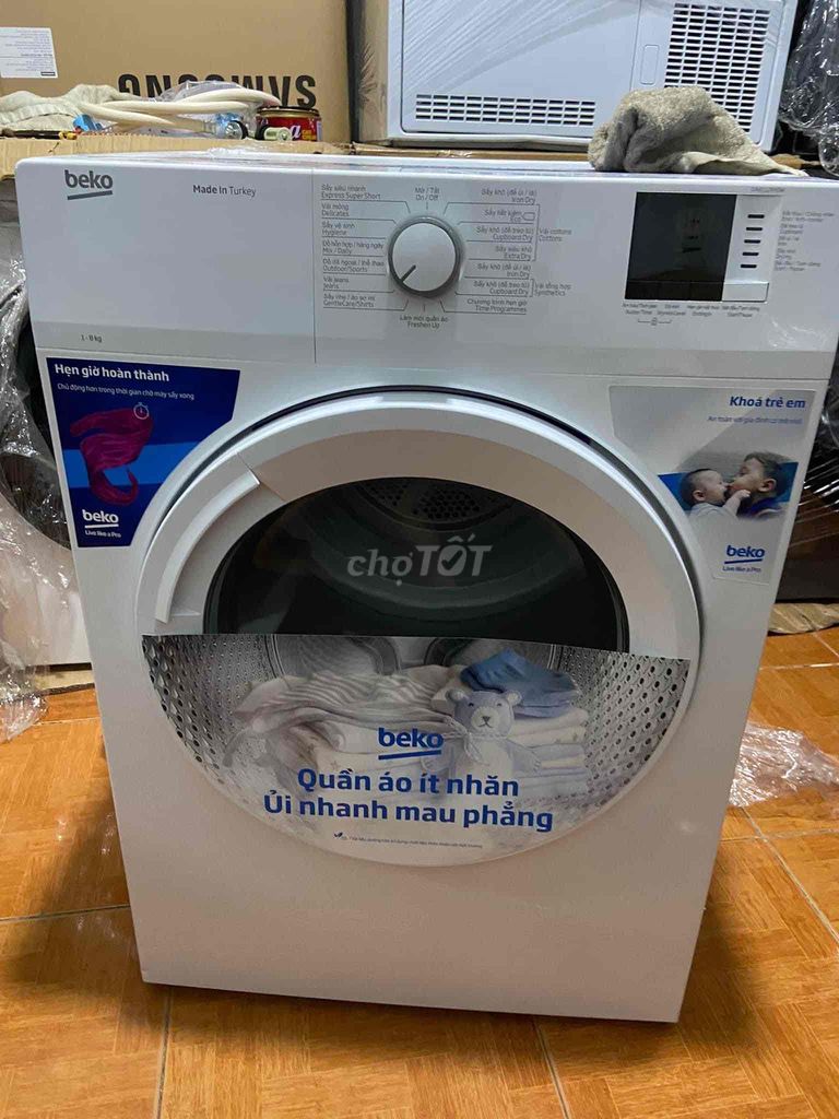 Máy sấy quần áo beko thông hơi 8kg hàng chưa SD