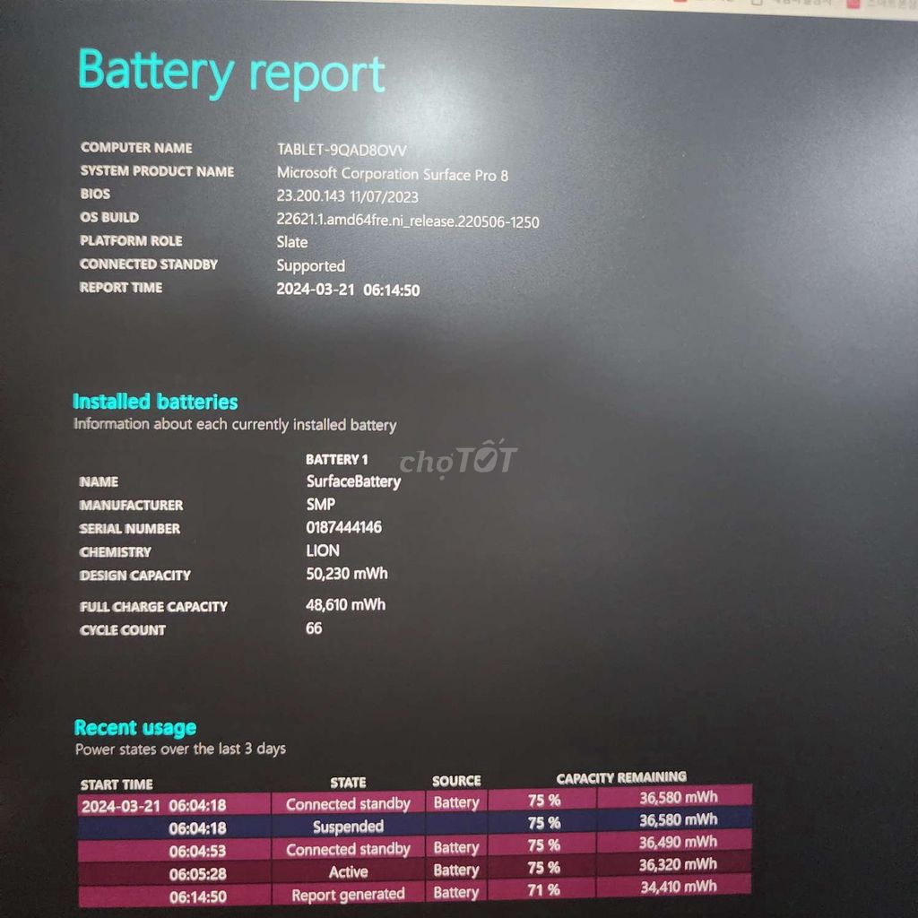 Surface pro 8 i5 8gb 128 slimpen2 còn bảo hành