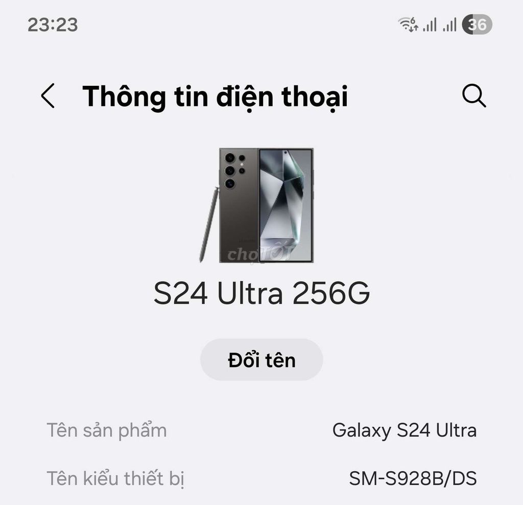Samsung Galaxy S24 Ultra 256GB Đen Đã qua sử dụng. Mua bán Điện thoại tại Quận Long Biên Hà Nội được đăng bởi Trương Hưng hình 1