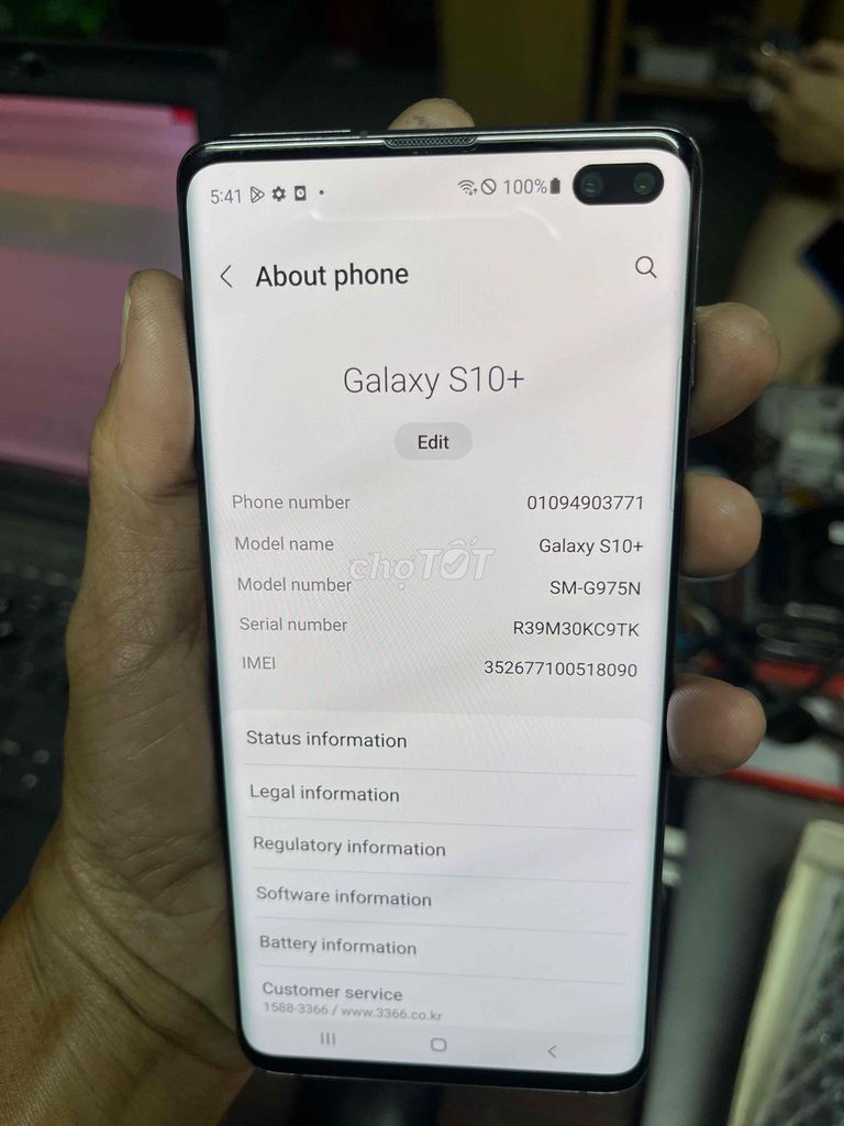 Samsung Galaxy S10+ Đen Hàn Quốc. Mua bán Điện thoại tại Quận 8 Tp Hồ Chí Minh được đăng bởi Lê Quang Nhất hình 1