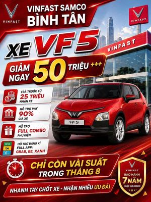 VF5 PLUS - 35TR NHẬN XE - VAY 90-100%