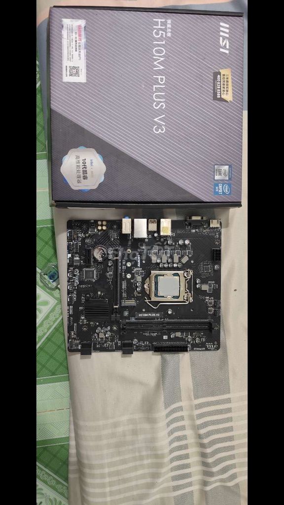 Mainboard msi h510 kèm i3 10105F