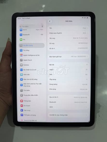 Apple iPad Air 11 inch M3 128GB Bạc. Mua bán Máy tính bảng tại Quận 5 Tp Hồ Chí Minh được đăng bởi Hội Đồ Điện Tử hình 1