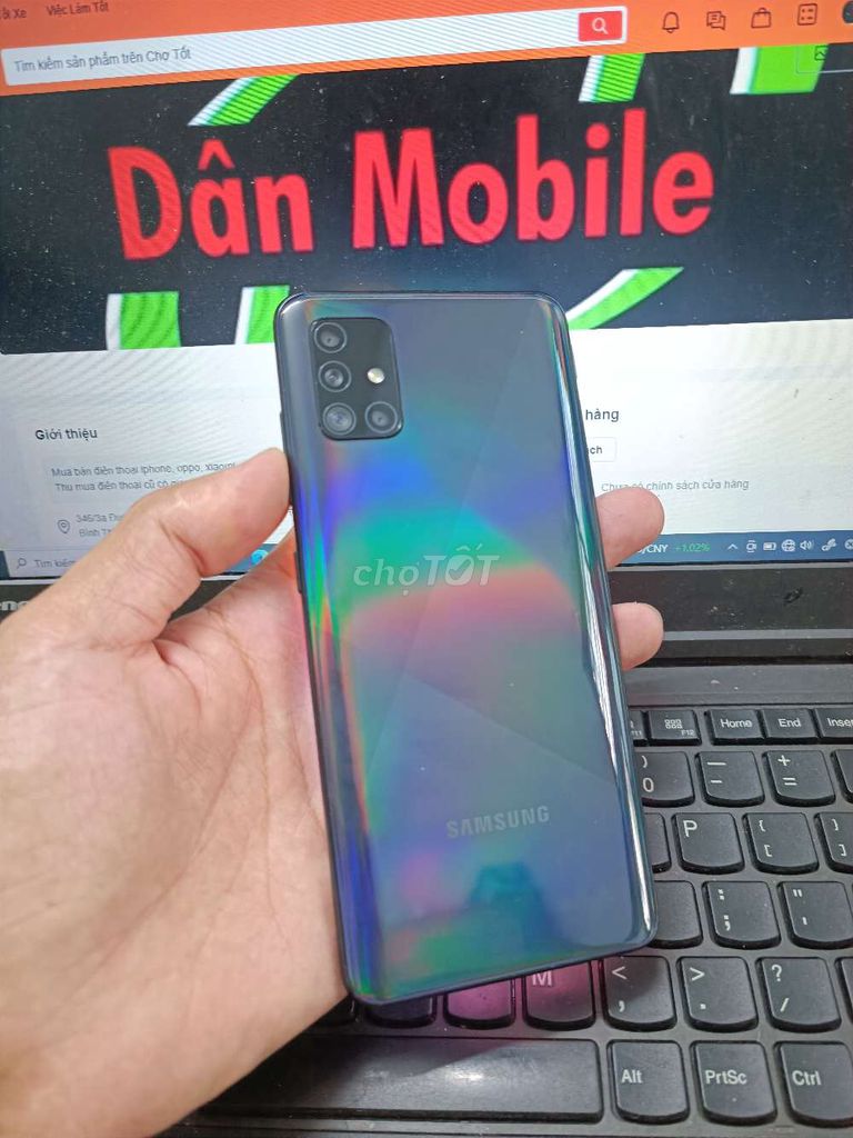 SAMSUNG A51 6GB.128GB PIN 4000 FULL CN MÁY ĐẸP. Mua bán Điện thoại tại Quận Bình Thạnh Tp Hồ Chí Minh được đăng bởi Dân Mobile hình 1