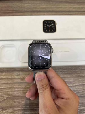 Apple watch series 7/45 thép trắng ESIM full đồ